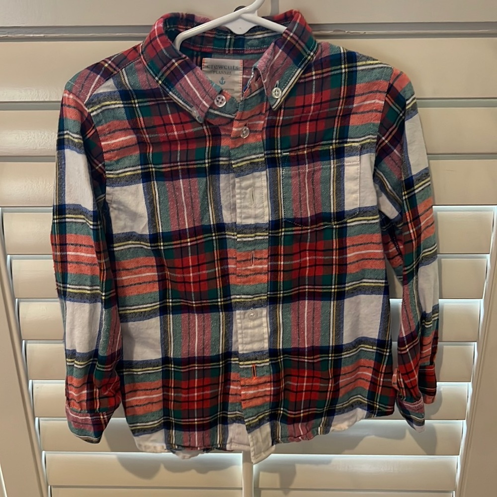 Crewcuts button down flannel shirt. Sz 3. EUC